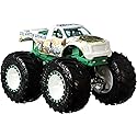 Hot Wheels Monster Trucks 4-Pack, 1:64 Scale Set of 4 Toy Vehicles with Giant Wheels for Kids & Collectors (Styles May Vary)
