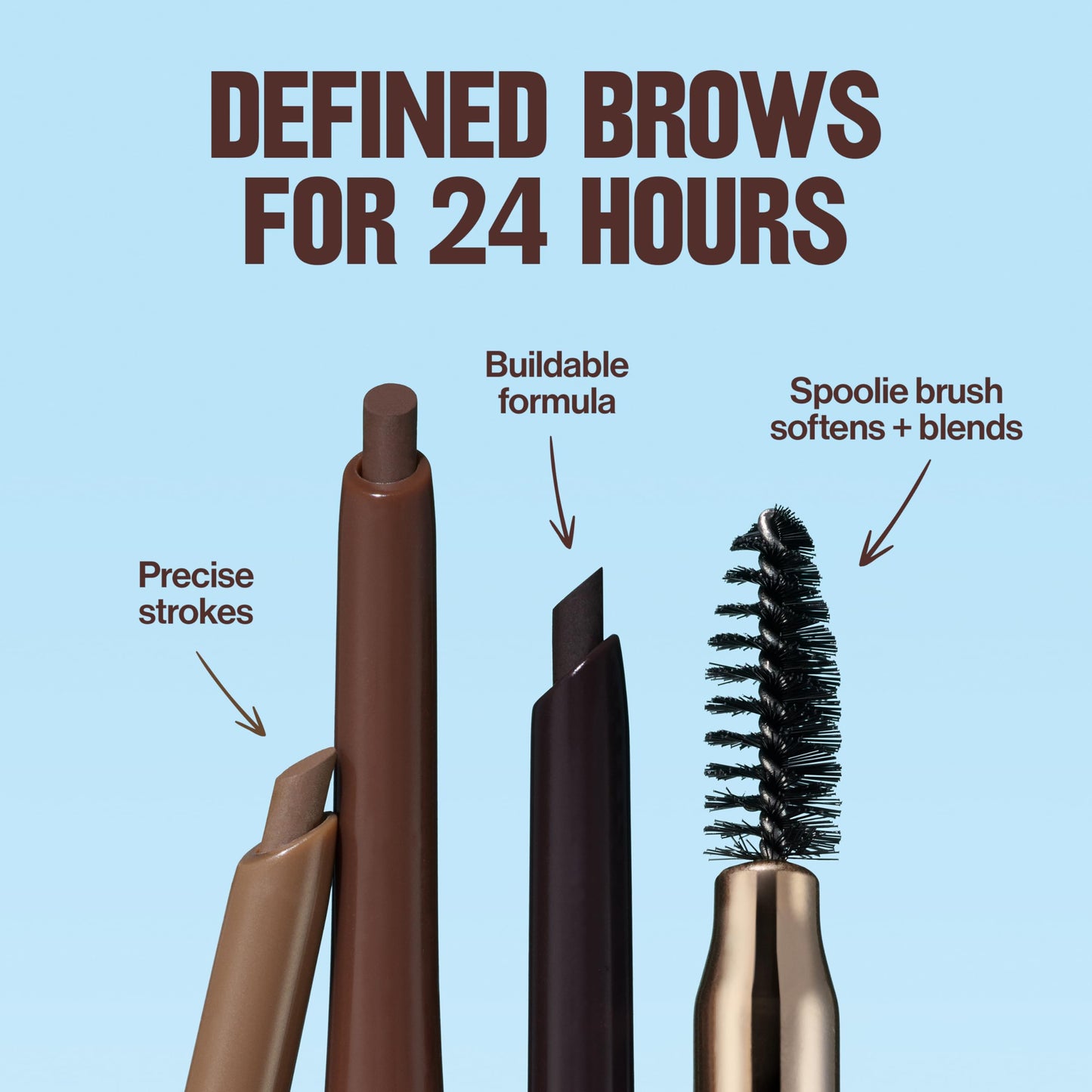 Revlon ColorStay Eyebrow Pencil with Spoolie Brush, Waterproof, Hair-Like Strokes, Stocking Stuffer for Her, 205 Blonde, 0.021 oz