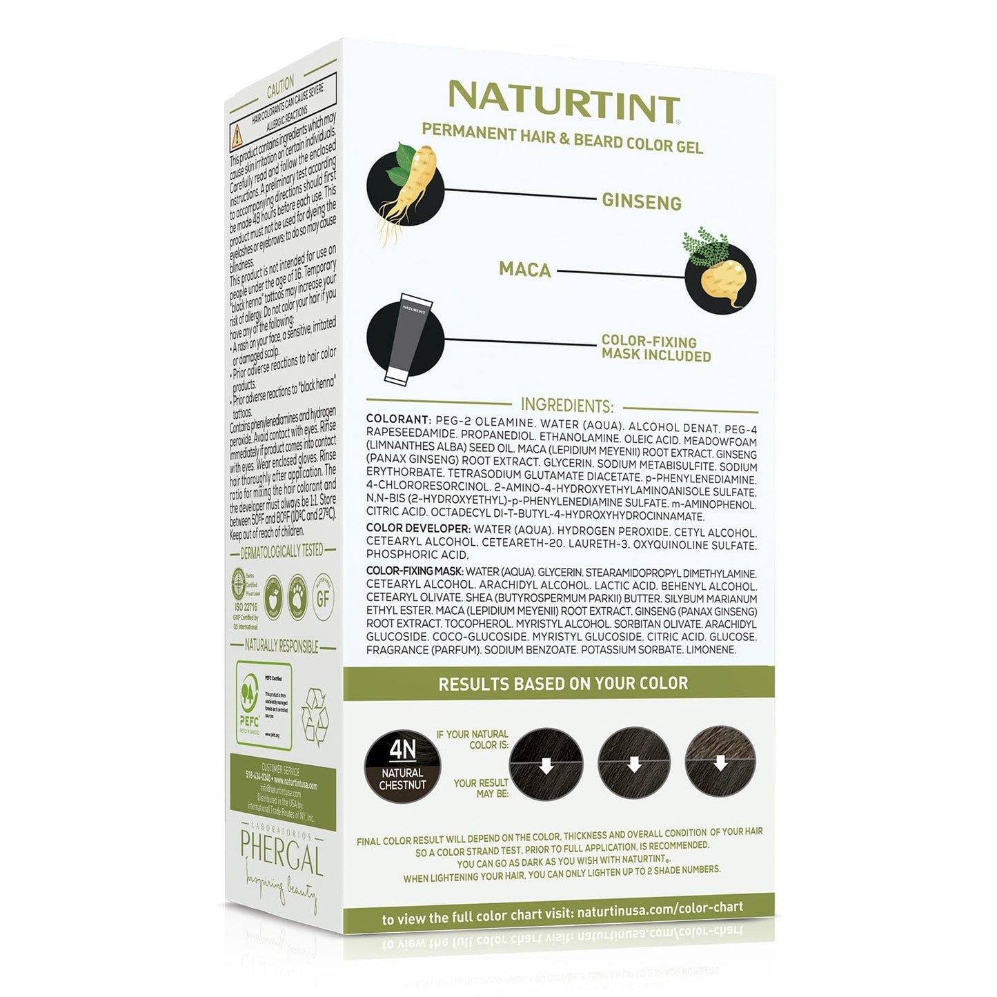 Naturtint Mens Permanent Hair Color for Hair Beard and Mustache (4N Men's Natural Chestnut)