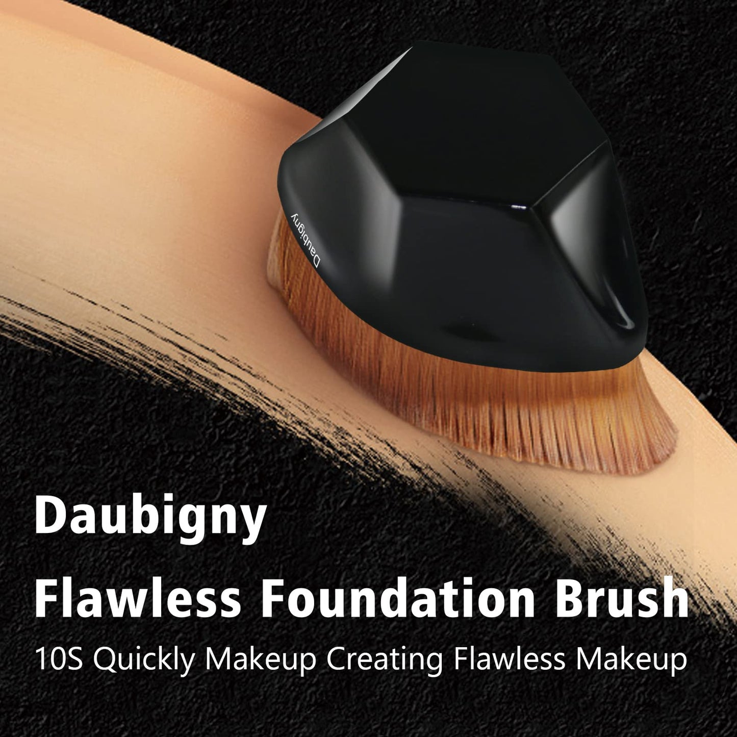 Foundation Makeup Brush Flat Top Kabuki Hexagon Face Blush Liquid Powder Foundation Brush for Blending Liquid, Cream or Flawless Powder Cosmetics