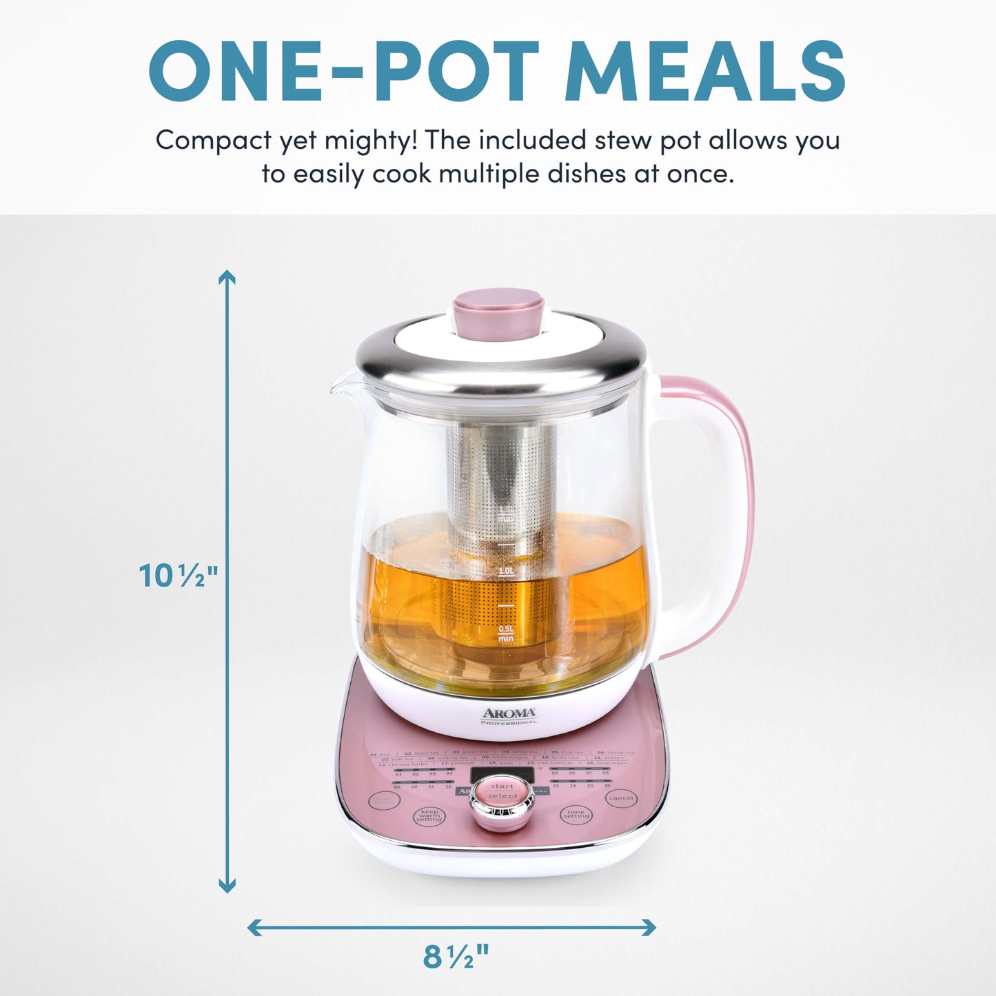 16-In-1 Nutri-Water Kettle, Green Tea, Fruit Tea, Flower Tea, Asian Traditional Recipes