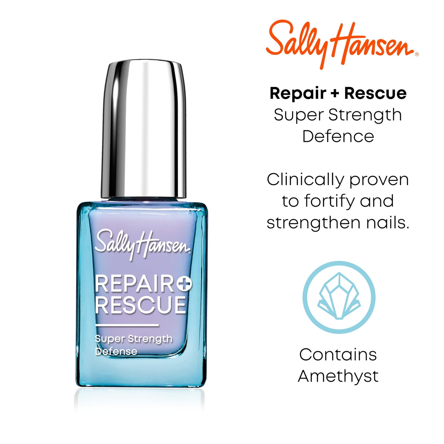 Sally Hansen Nail Treatment Repair + Rescue Super Strength Defense | Nail Strengthener | Fortifies Weak Nails & Delivers Stronger Nails in 1 Week Beauty and Personal Care Sally Hansen