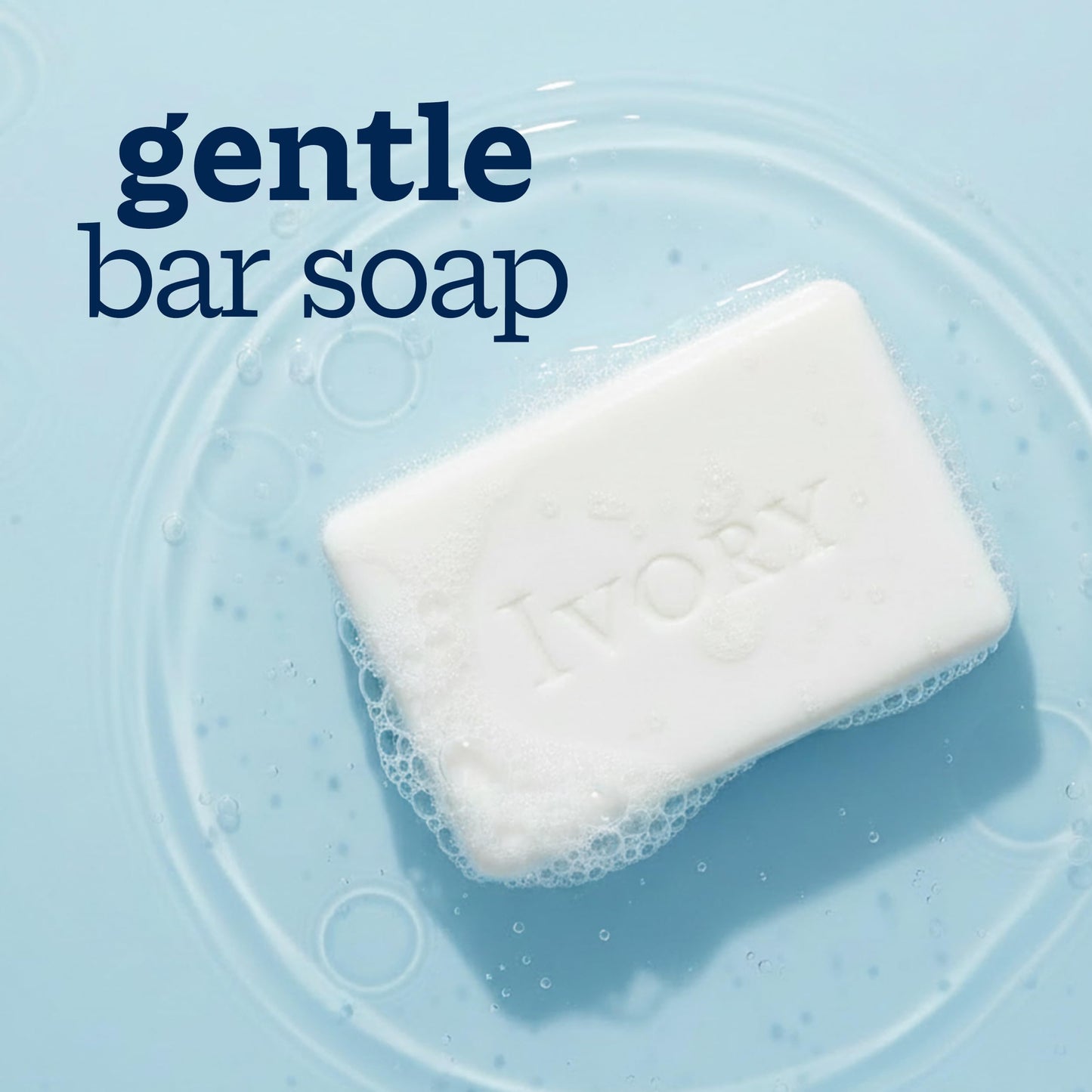 Ivory Gentle Bar Soap, Designed for Whole Family, 99.44% Pure Formula, Plant-Based Cleanser, Made Without Heavy Perfumes, Parabens & Phthalates