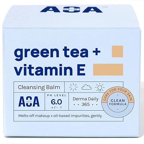 AOA STUDIO Green Tea & Vitamin E Cleansing Balm, Waterproof Makeup Remover, Oil Based Makeup Remover, K beauty Skin Care, Soothing and Brightening