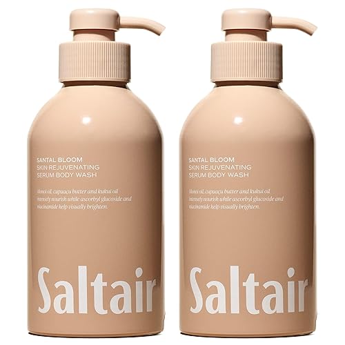 Saltair Body Wash 2-Pack - Santal Bloom - Moisturizing Body Wash with Monoi Oil and Cupuacu Butter - Scented Shower Gel for Women and Men - 2x 17oz