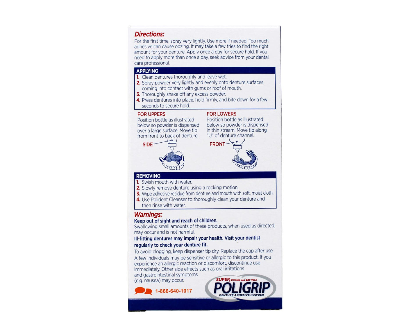 Super POLIGRIP Extra Strength Denture Adhesive Powder 1.60 oz (Pack of 12)