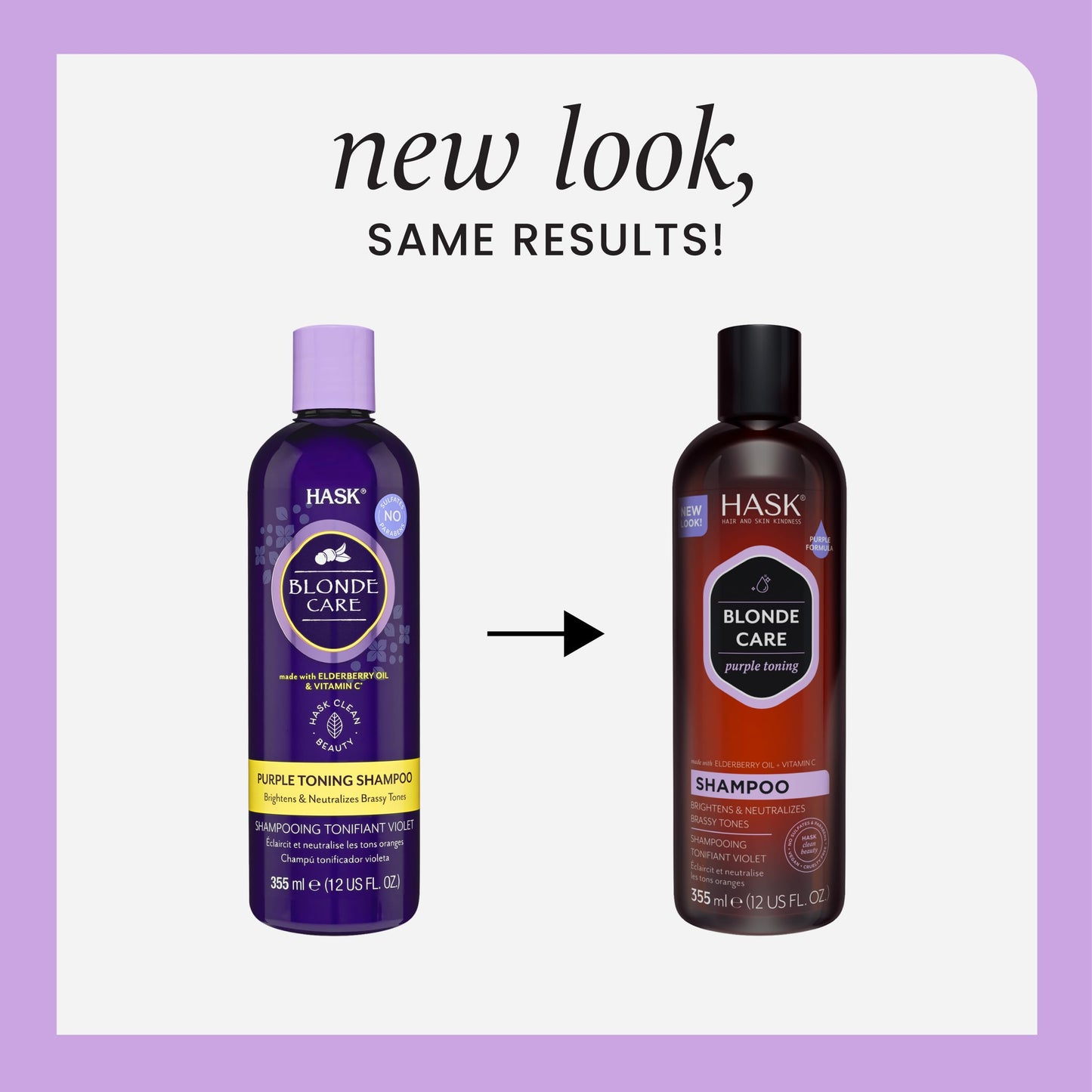 HASK Blonde Care Shampoo + Conditioner Set for Blonde Hair | Sulfate-Free, Gluten-Free, Vegan, Color Safe | 12oz each