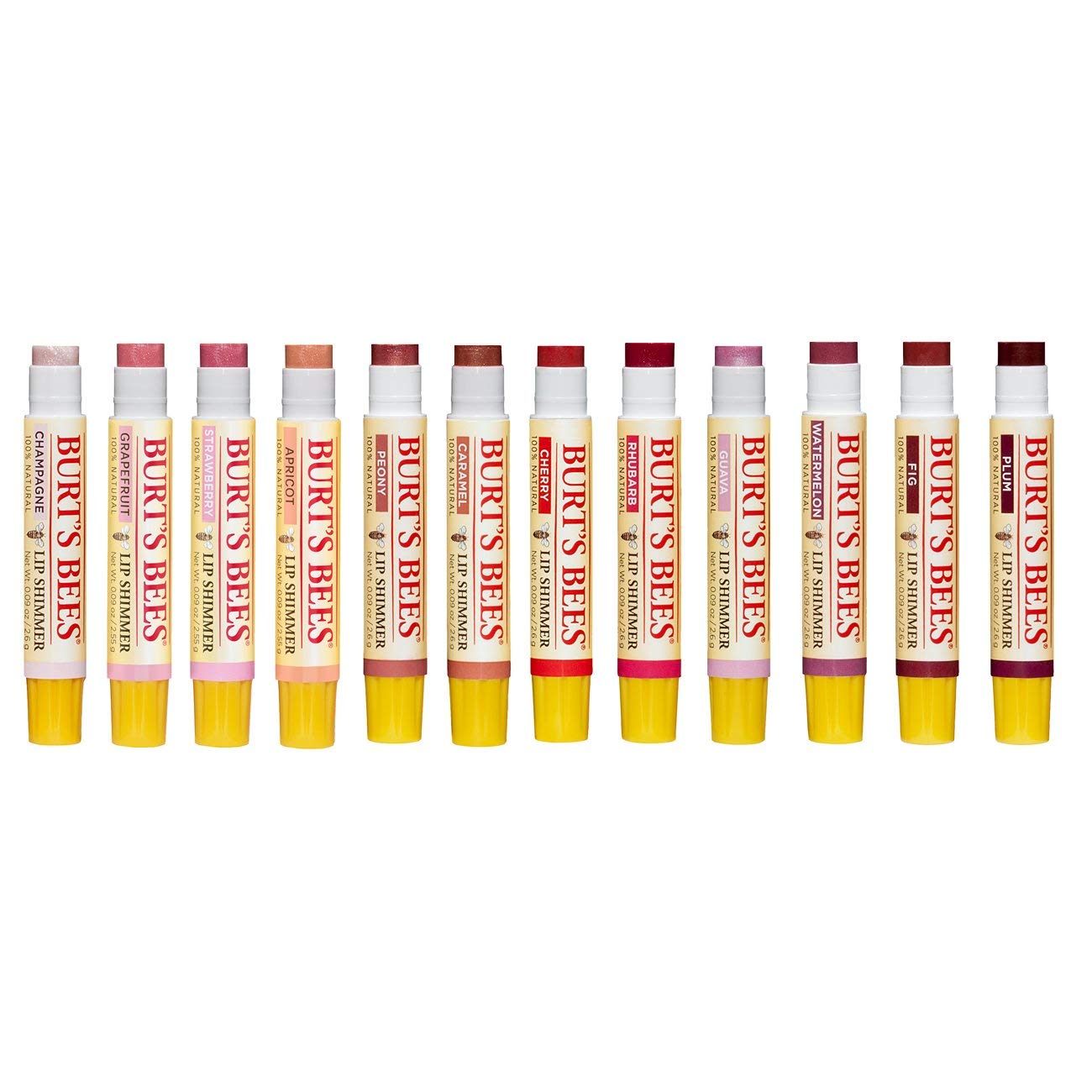 Burt’s Bees Lip Shimmer Peony; Warm, Luminescent Color; High Impact, Instant Moisture; with Shea and Cocoa Butters; 100% Natural Origin; 1 Tube, 0.09