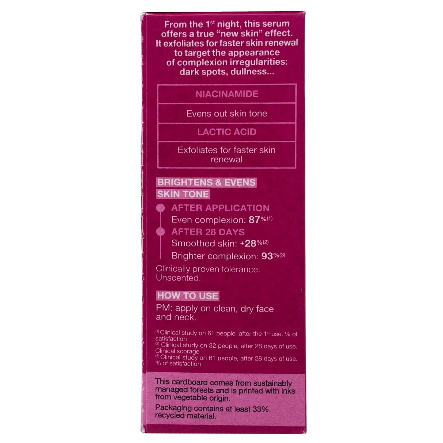 Sephora Exfoliate Resurfacing Serum Night with 5% Niacinamide + Lactic Acid - 30 mL / 1.01 fl oz
