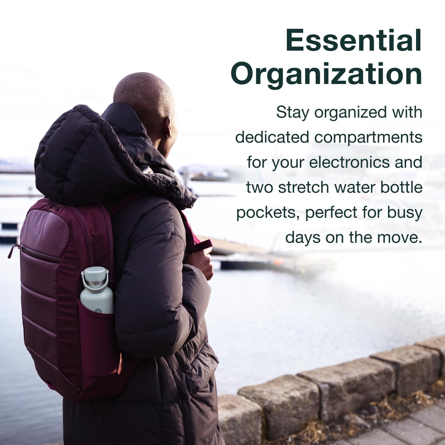 Osprey Ozone Slim Pack - Lightweight Laptop Backpack with AirScape Suspension, Water Bottle Pockets & Slim Travel Design - Fits Most 16" Laptops - Personal Item or Carry-On Compatible, Black