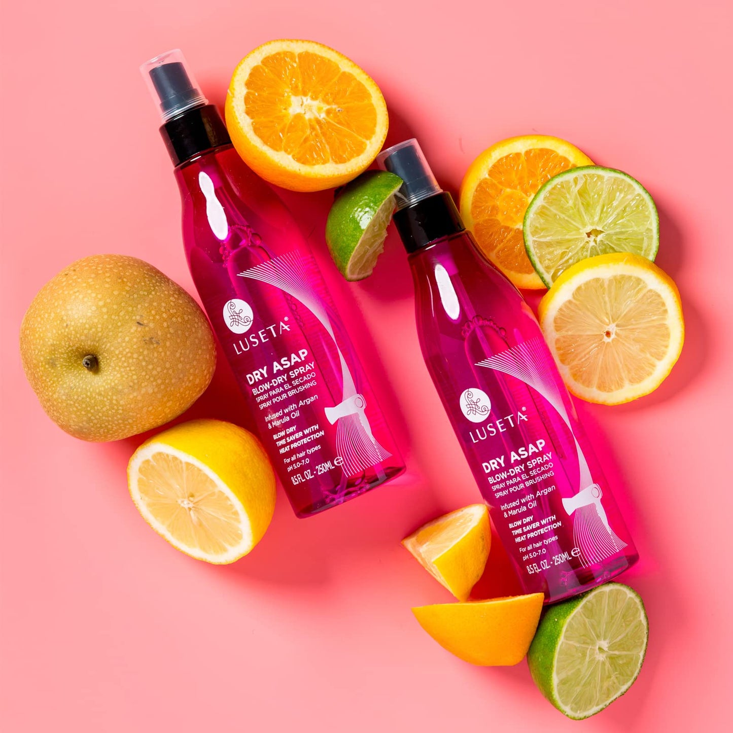Luseta ASAP Blow-Dry Spray with Argan & Marula Oil - Heat Protectant for All Hair Types, Sulfate & Paraben Free, 8.5oz