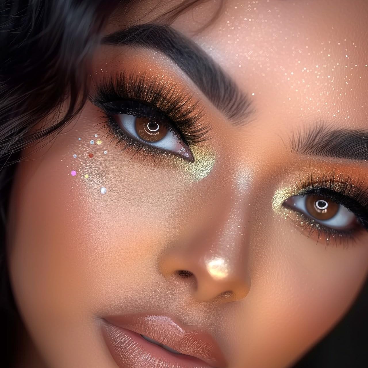 Eliace False Eyelashes Natural look 15 Pairs Fox & Cat Eye Lashes Wispy Strips, Mink Lashes Fake Eyelashes Fluffy Volume Dramatic Long Cross Wispies