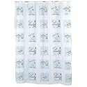 Carnation Home Fashions Fabric Shower Curtain, Bath Time, 70-inch by 72 inch
