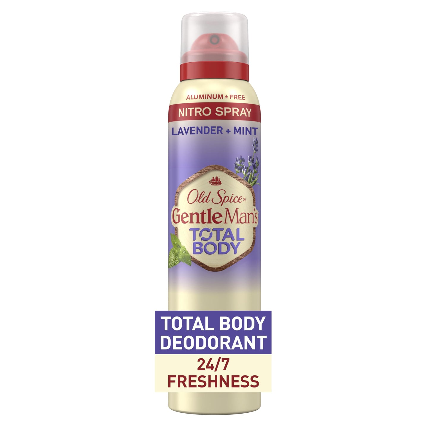 Old Spice Whole Body Deodorant Spray for Men, Aluminum Free, Lavender + Mint Scent, 24/7 Odor Protection, 24/7 Lasting Freshness, Dermatologist Tested, Gentle on Skin, Safe to Use All Over, 3.5 oz