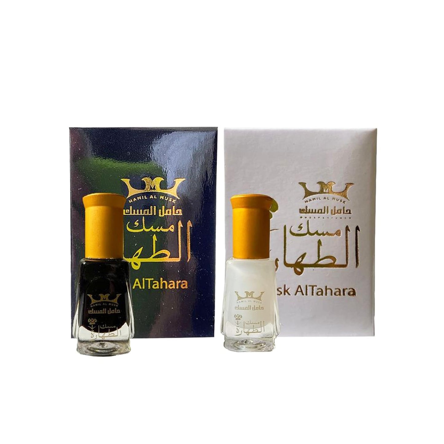 Platinum Egypt Musk Al Tahara 100% Pure Altahara Perfume thick oil Arabian Fragrance Body Oil Black & White 6ml each