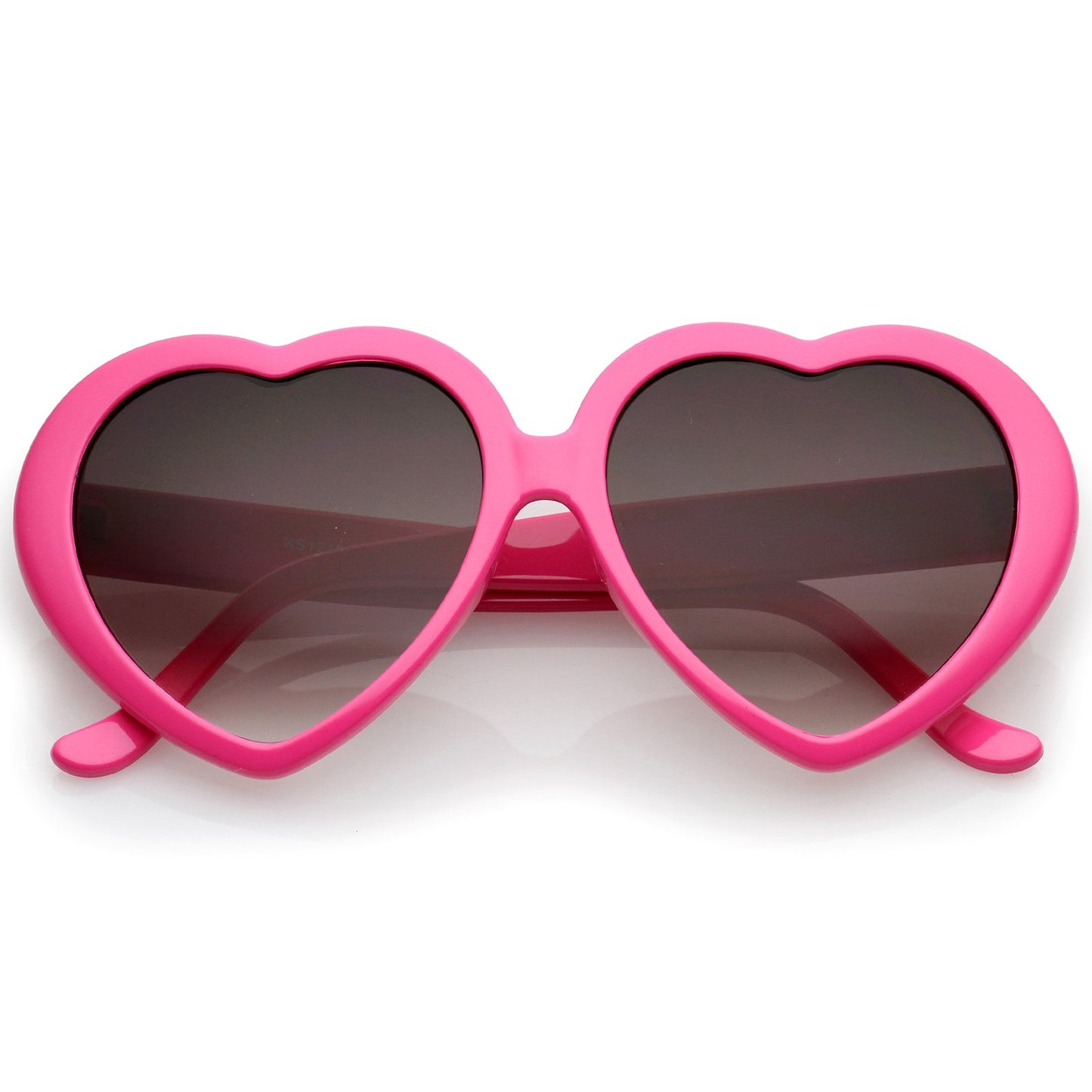 zeroUV Oversized Heart Shaped Sunglasses UV400 Cute Trendy Love Fashion Eyewear for Women 52mm (Hot Pink/Lavender)