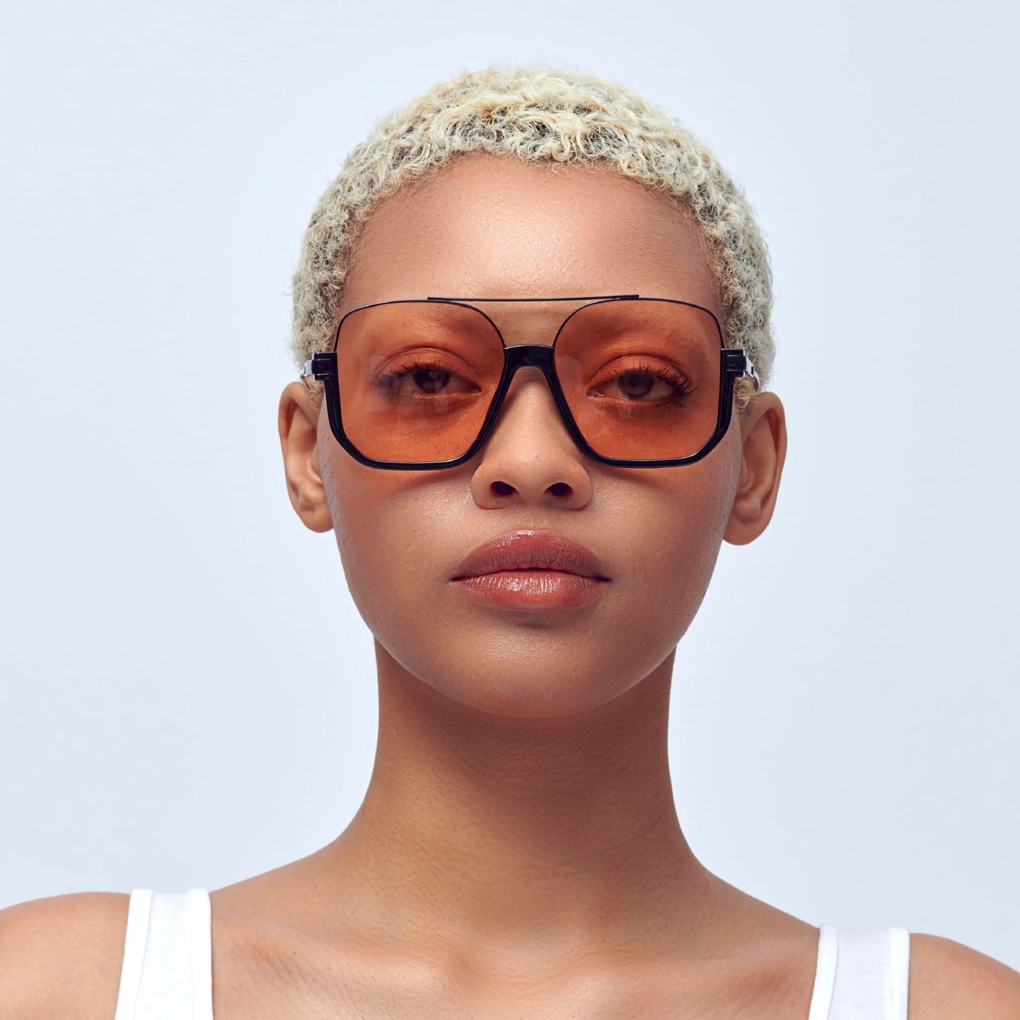 Mad Shade Sunglasses for Men & Women, Chic Oversized Fashion Aviator Dual Tone Glasses, Summer Eyewear with UV400 Protection