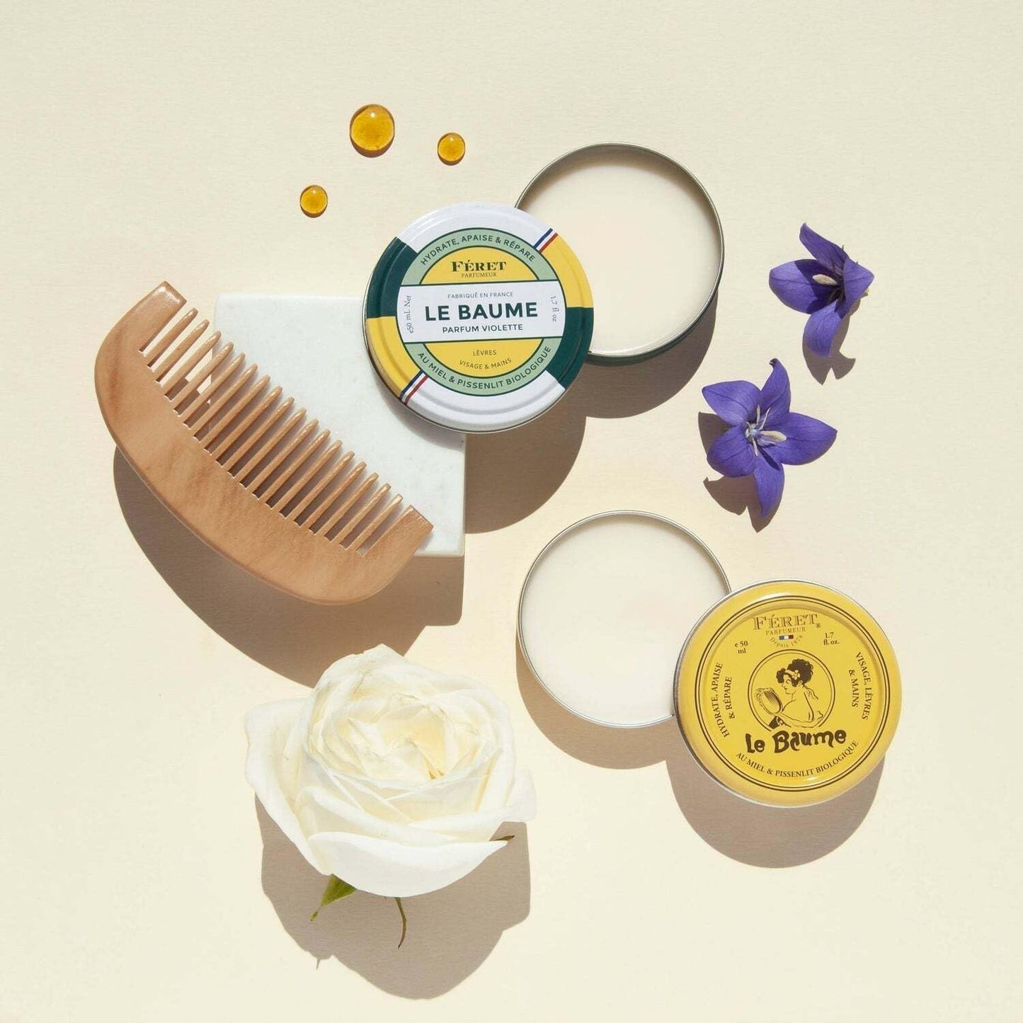 Feret Parfumeur Le Baume Multi-Purpose Balm - Deeply Hydrating Moisturizer for Dry Cracked Skin, Lips & Cuticles - Natural Lip Balm with Shea Butter Beauty and Personal Care Feret Parfumeur