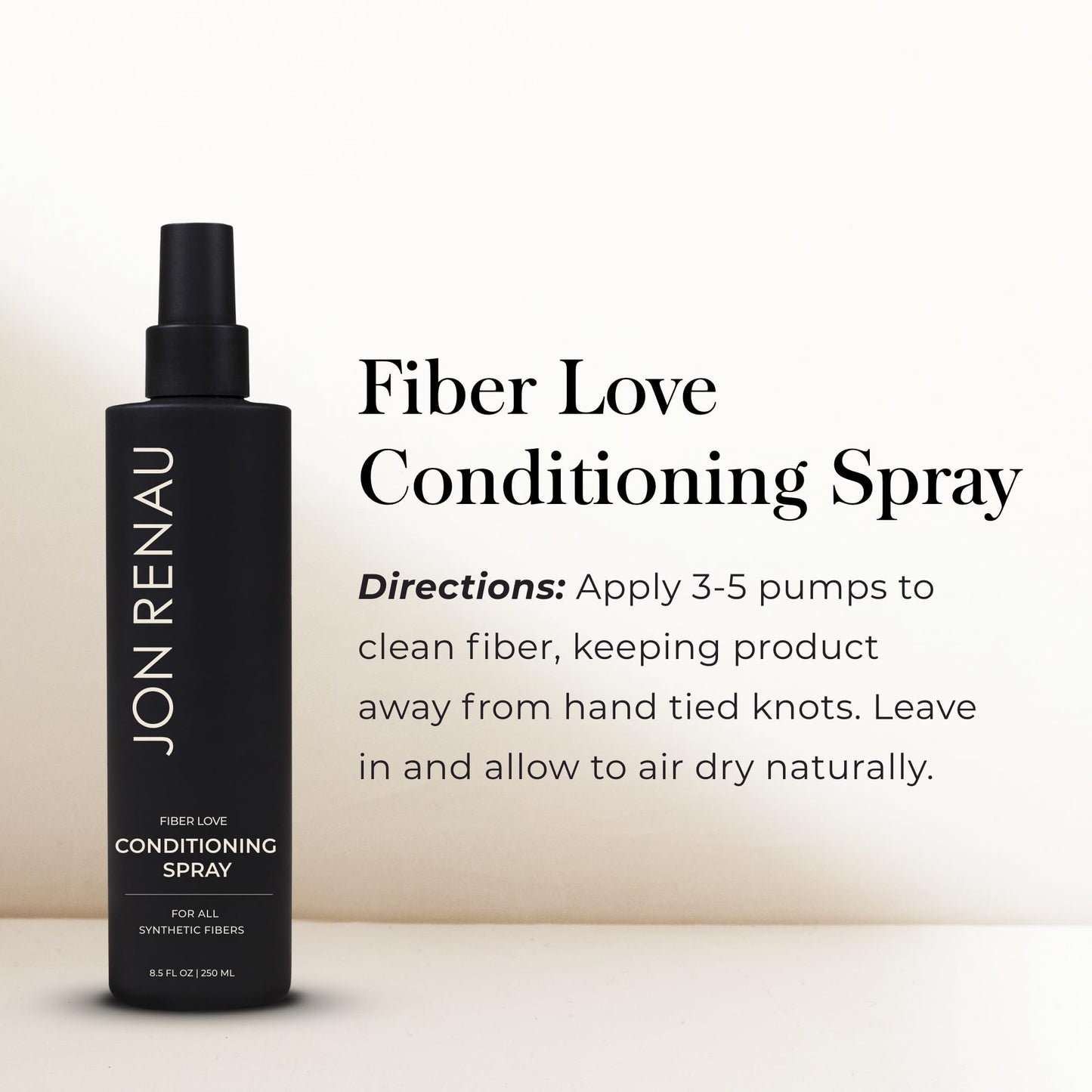 Jon Renau Fiber Love Synthetic Conditioning Spray, Leave In Conditioner for Wigs & Hair Extensions, Detangler Spray for Synthetic Hair, Paraben