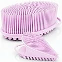Avilana Premium Body Scrubber and Face Brush Set - Trusted Since 2017 - SGS Certified Silicone 2-in-1 Shower Kit, Dual Sided Gentle Exfoliating Loofah