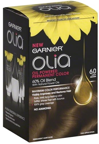 Garnier Olia Oil Powered Permanent Color 6.0 Light Brown 1 Each (Pack of 6)