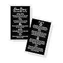 Brow Henna Aftercare & Tips Cards | Physical Printed 2 x 3.5” inches Business Card Size | Brow Artist Supplies | Henna Brow Care | Black and White