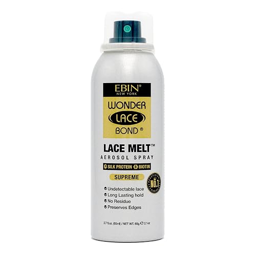 Wonder Lace Melt Aerosol Spray - Silk Protein Biotin Infused 2.7 fl.oz./80ml Preserves Edges & Undetectable Lace Long lasting hold No Residue glueless