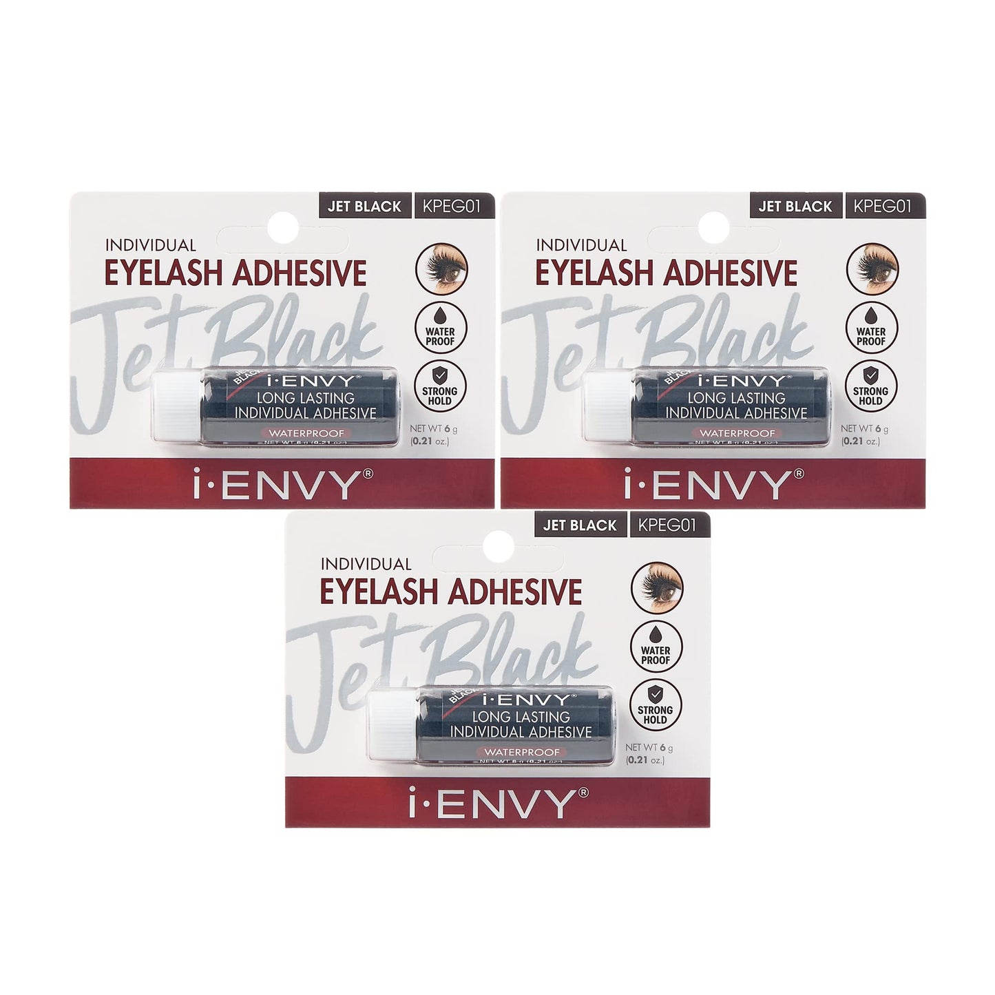 i-Envy Semi-Permanent Lash Glue Adhesive for Individual Cluster Lashes & Lash Extension, Waterproof Strong Hold, Long-Lasting Up to 2 Weeks
