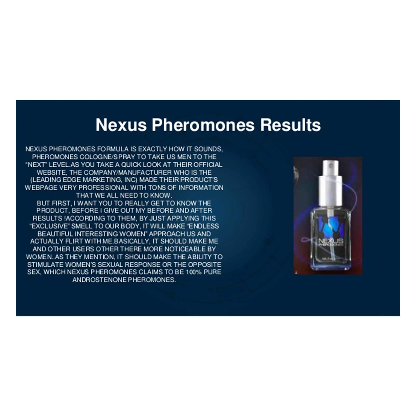 Nexus Mens Pheromone Product