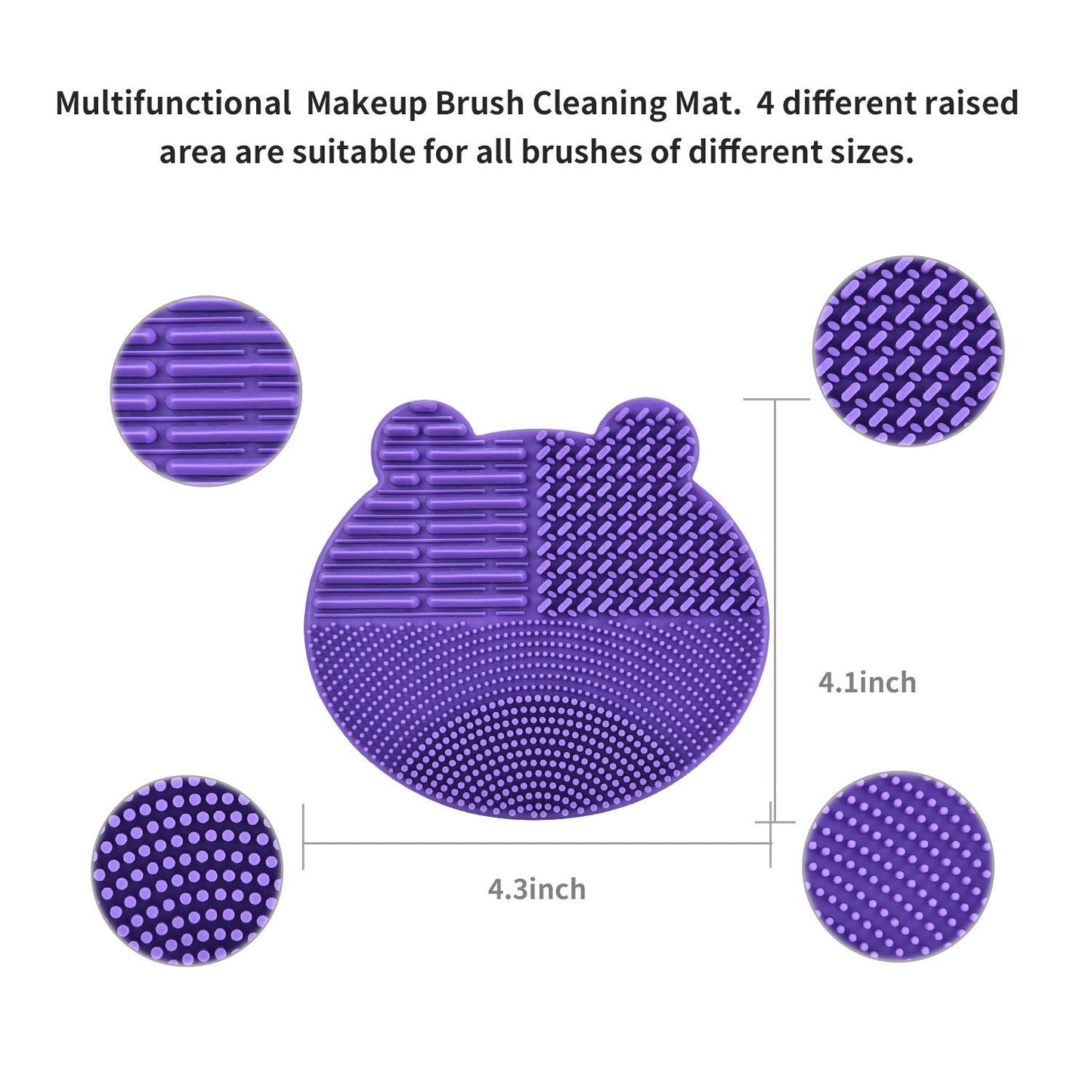 Silicon Makeup Brush Cleaner Mat with Brush Drying manual Make up cleaner cleanser machine Cosmetic Cleaning Pad+Makeup Dry Cleaned Quick Color