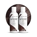 Adore Semi Permanent Hair Color (107 Mocha) (2 Pack) | Vegan & Cruelty-Free Brown Hair Dye | No Ammonia, No Peroxide, No Alcohol | 4 Fl Oz
