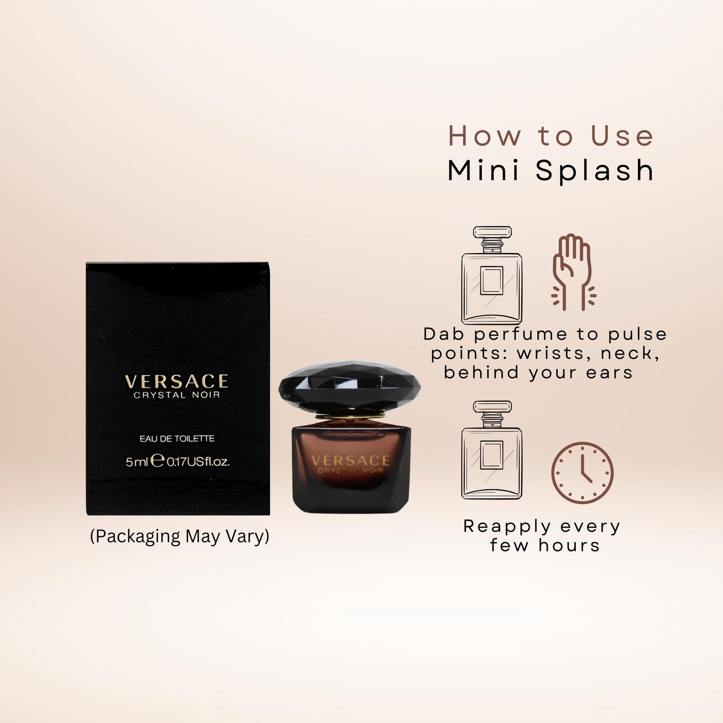 Versace Crystal Noir for Women Eau de Toilette Splash, 5ml