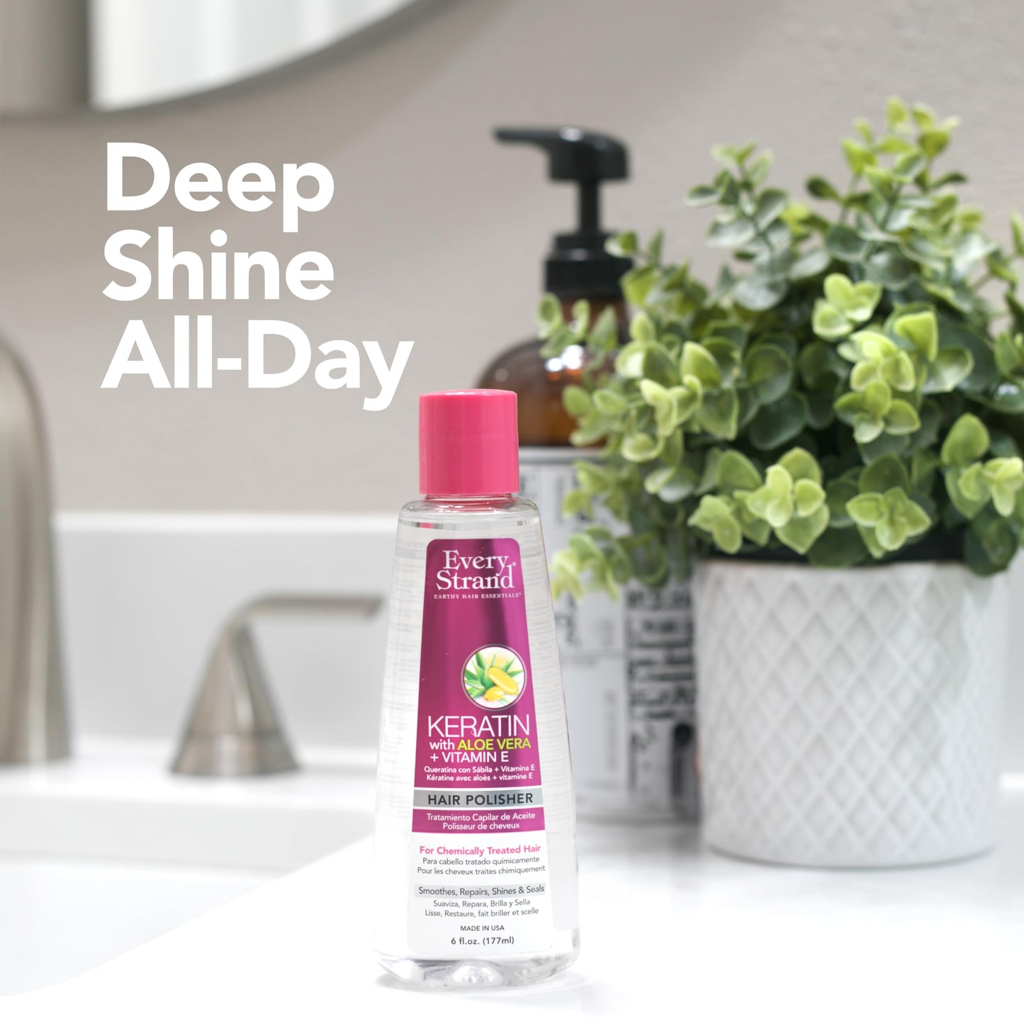 Every Strand Serum con Keratina y Aloe Vera + Vitamina E 6 Fl Oz