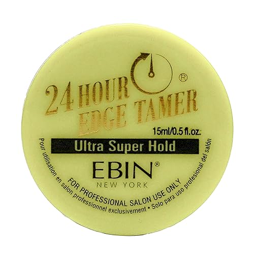 EBIN NEW YORK 24 Hour Edge Tamer Ultra Super Hold - Edge Control Gel with Argan Oil & Castor Oil, No White Residue for Sleek Natural Hair, Styling
