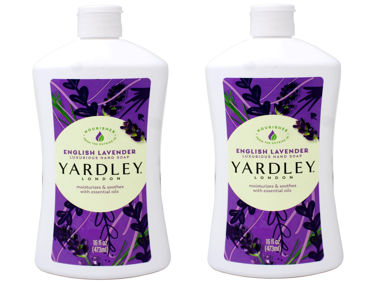 Yardley London Liquid Hand Soap - English Lavender - 16 Fl Oz (Pack of 2)