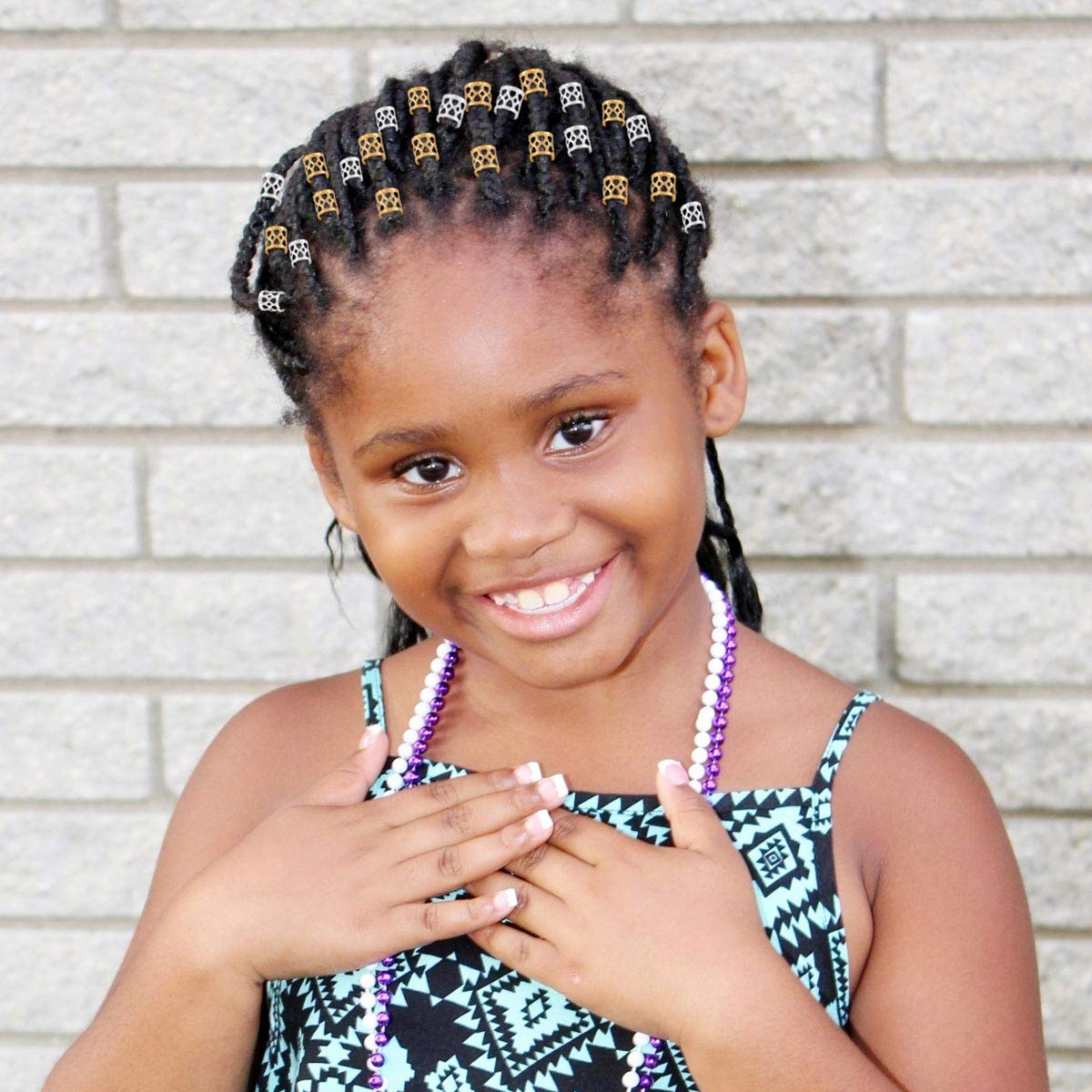 Tbestmax 200 pcs Dreadlocks Beads Hair Braid Rings Clips Dread Locks Hair Braiding Metal Cuffs Decoration/Accessories Jewelry, Silver and Gold