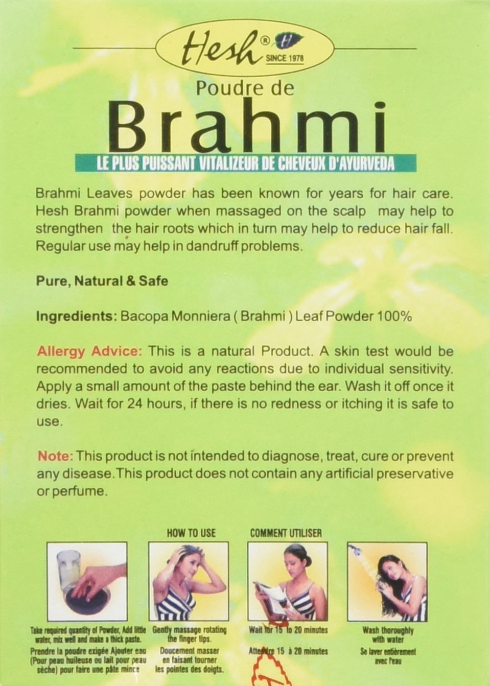 2 X 100G HESH BRAHMI POWDER by Kodiake by USA