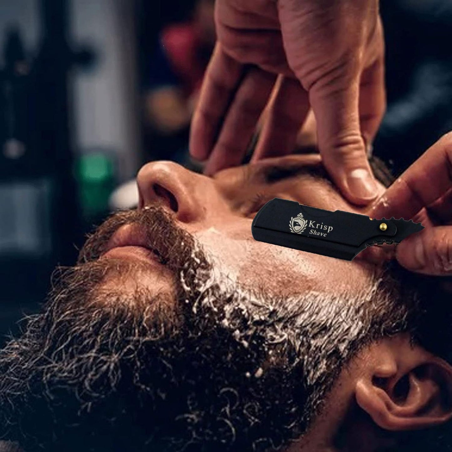 Professional Straight Razors For Men, Barber Razors Straight Edge Razor Kit For Close Shaving - Beard Cut Throat Finger Razor Safety Shavette With 10