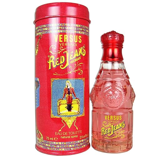 Versace Red Jeans for Women Eau De Toilette Spray, 2.5 Ounce