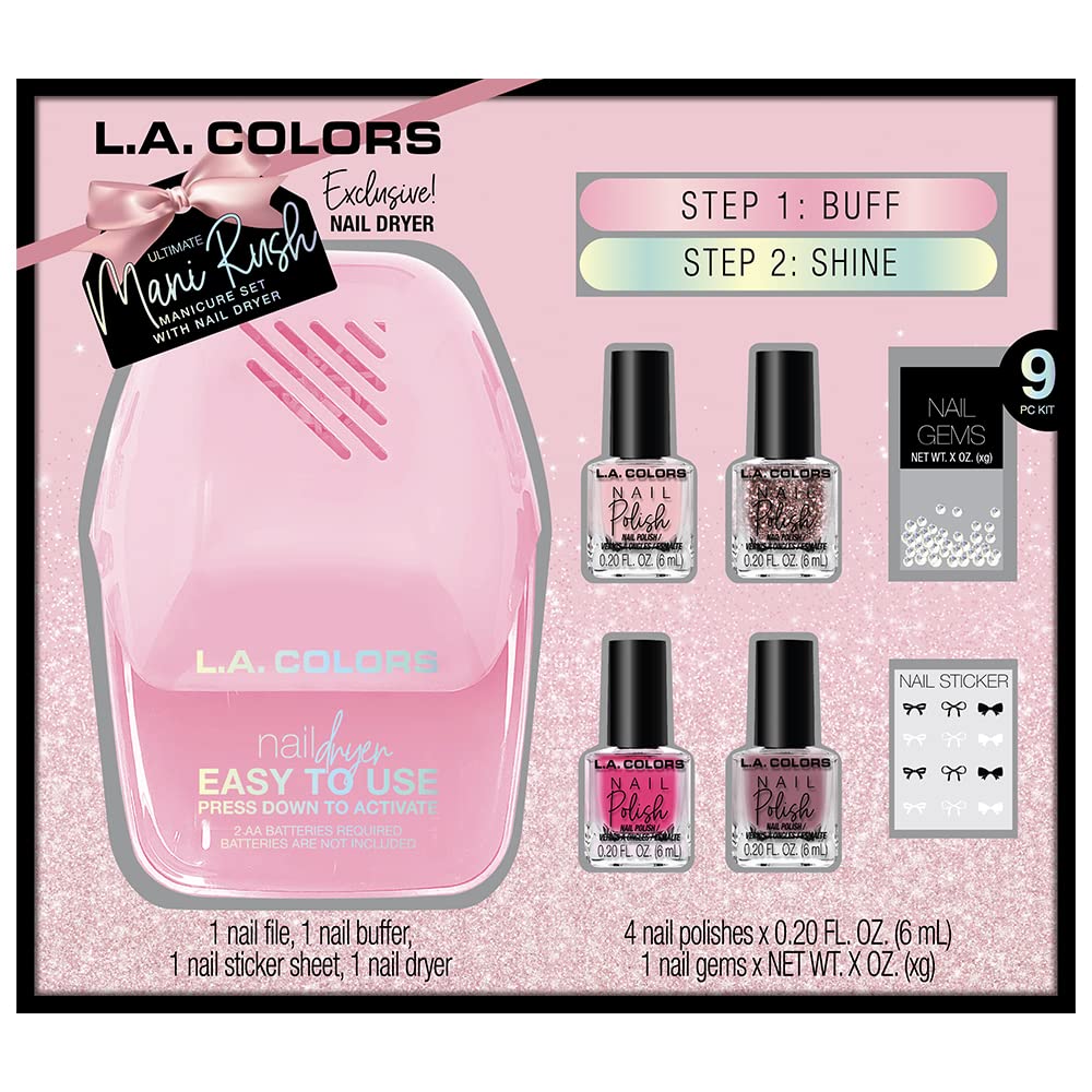 LA Colors, Mani Rush Gift Set 9 pcs Beauty & Personal Care L.A. COLORS