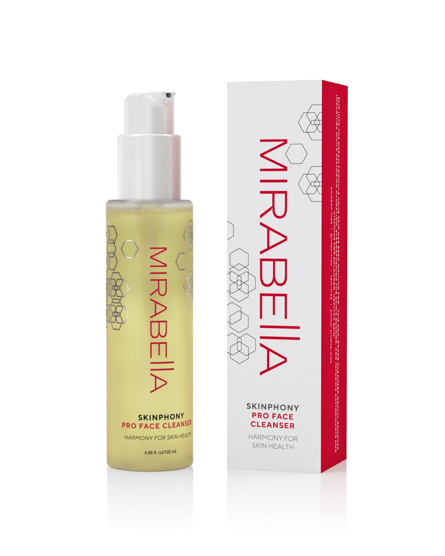 Mirabella Skinphony Pro Hydrating Face Cleanser with Hyaluronic Acid, Ceramides & Aloe Vera - Gentle Sulfate-Free Face Wash for Sensitive Skin_4.06 fl