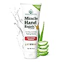 Miracle Hand Repair Cream for Dry Cracked Hands 8 oz Best Healing Hand Cream with 60% Aloe Vera - Non-Greasy Moisturizer for Working Hands - Fast