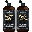Batana Oil Shampoo and Conditioner - Fights Hair Loss, Promotes Hair Growth, Fights Dandruff, Lice & Itchy Scalp - for Men and Women Sulfate Free - 16