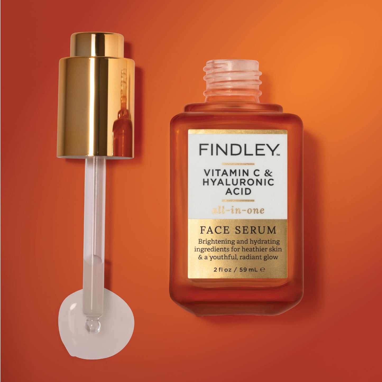 Findley All-in-One Face Serum with Vitamin C and Hyaluronic Acid - Hydrating & Anti-Aging | Promotes Youthful, Radiant Skin | Reduces Fine Lines