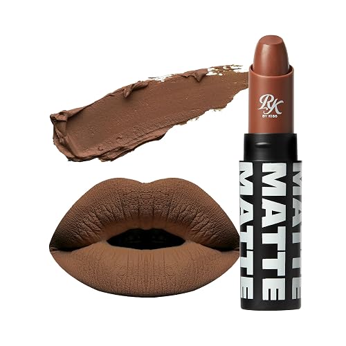 Ruby Kisses Lipstick, Matte Finish, Long-Lasting, Highly Pigmented, Smooth Apply, Full Coverage Lip Color Makeup (Dolce RK)