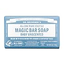 Dr. Bronner's Pure-Castile Baby Unscented Magic Bar Soaps - Made with Regenerative Organic Certified Oils - For Face, Hand, Hair Gentle on Sensitive