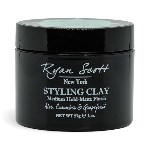Ryan Scott Styling Clay - Medium Hold with a Matte Finish. Aloe, Cucumber, & Grapefruit Fragrance.