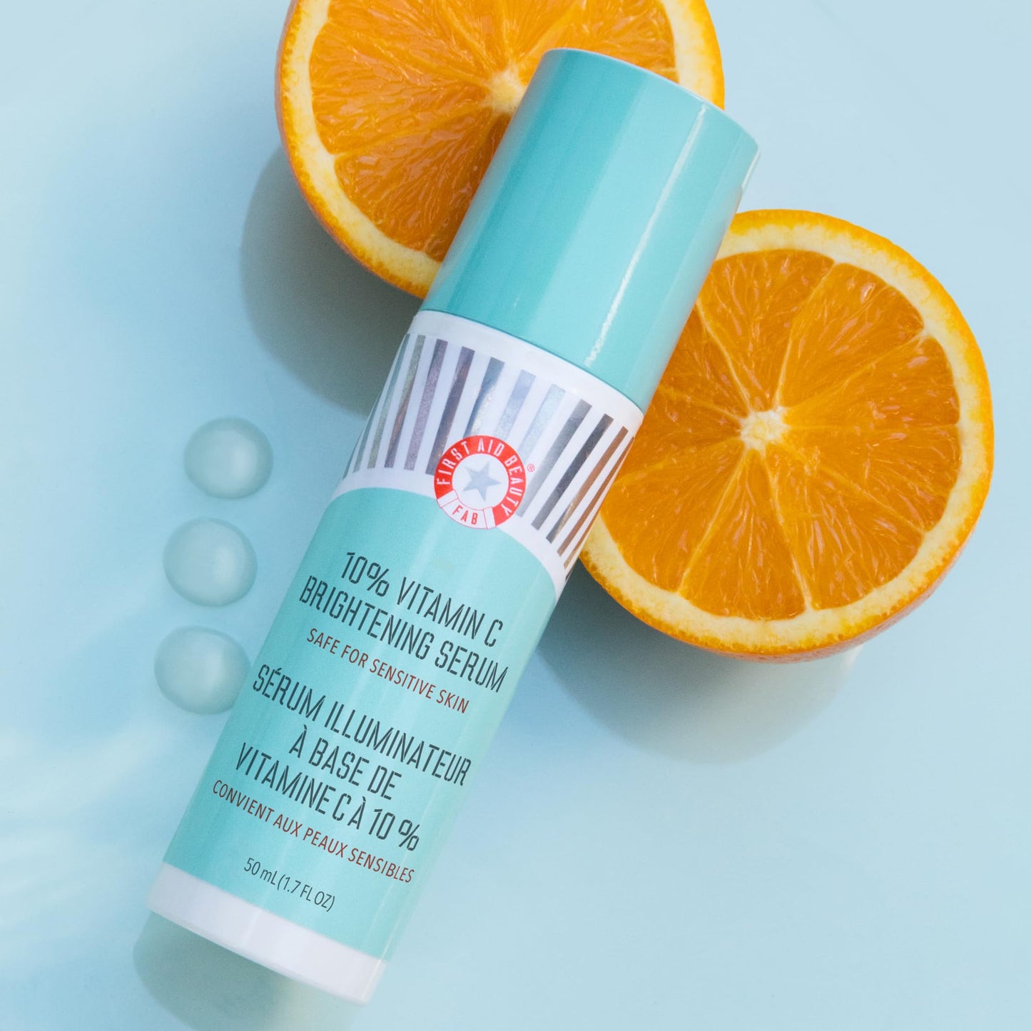 First Aid Beauty - 10% Vitamin C Brightening Serum, Daily Dark Spot Serum with Squalane & Vitamin E, Helps Brighten Without Irritation or Clogged