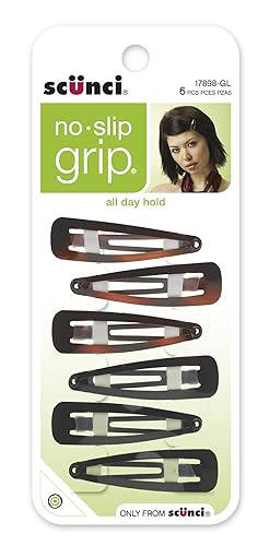 Scunci No Slip No Damage Snap Clips,unisex, 6 pk