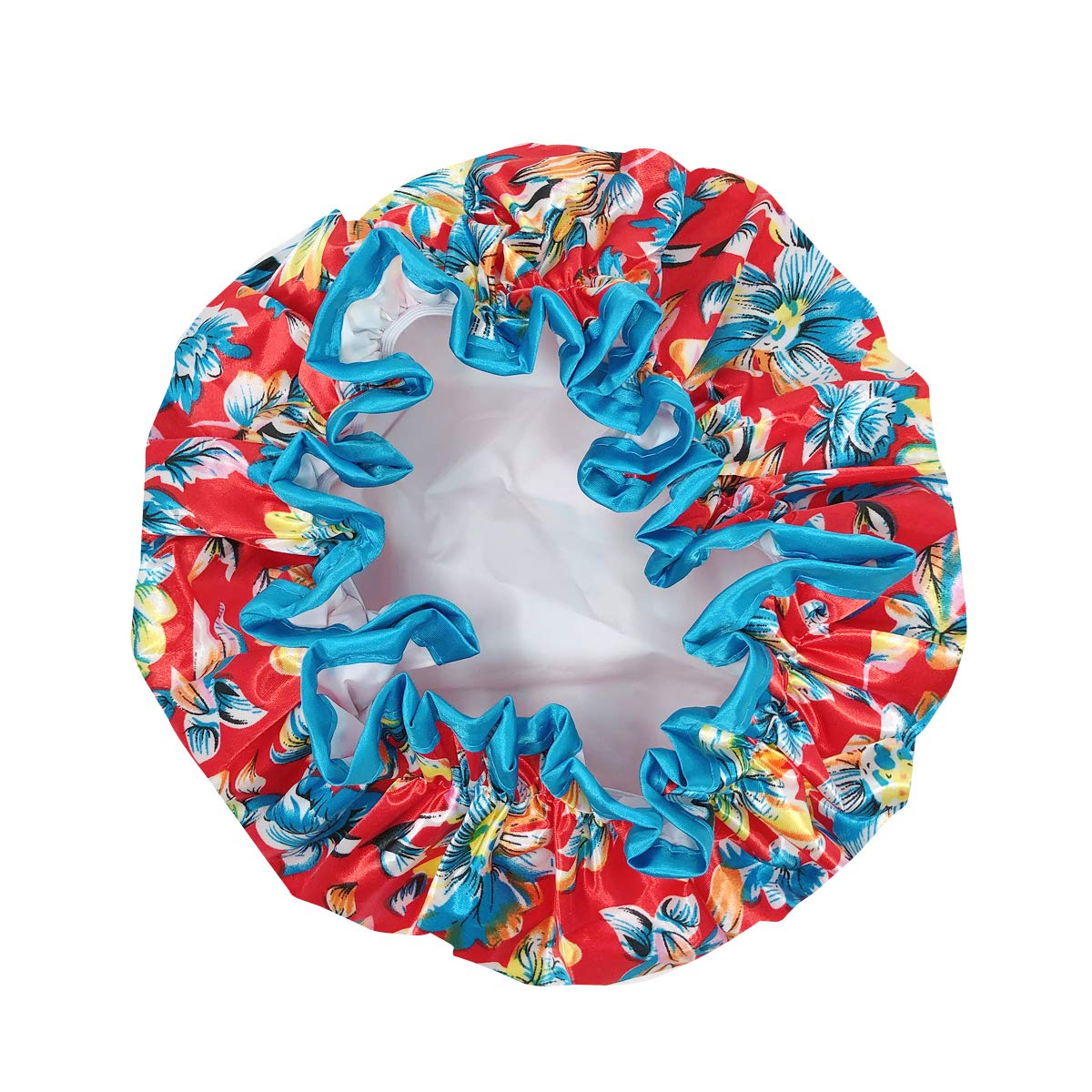 allydrew Reusable Women's Waterproof Shower Caps for Long Hair, Exotic Floral